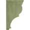 Ekena Millwork 3 1/2"W x 7 1/2"D x 14"H Extra Large Rojas Wood Vintage Decor Corbel, Restoration Green CORWD03X07X14RJGR - alternate 2